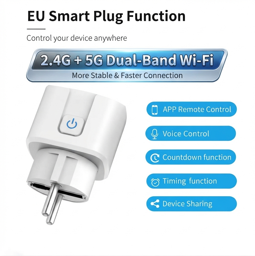 Stop Kontak Pintar Tuya WiFi D - Timer Dual Outlet ulasan dan harga